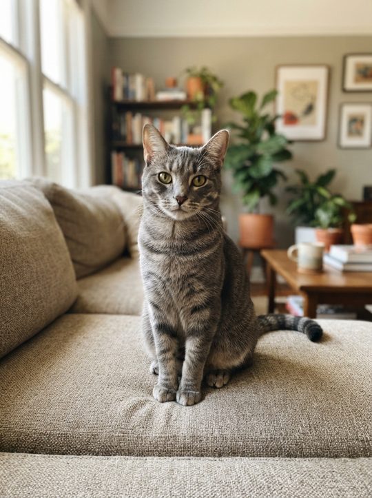 Uploaded photo: cat (AI-generated, fictional)